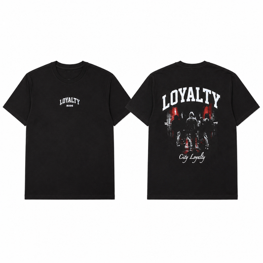 Camiseta Regular Hombre Negra Buds