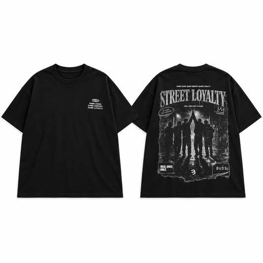 Camiseta Oversize Hombre Negra Alto Gramaje 250G