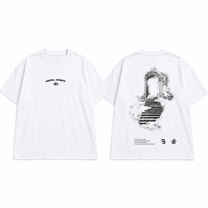 Camiseta Oversize Hombre Blanca Alto Gramaje 250G