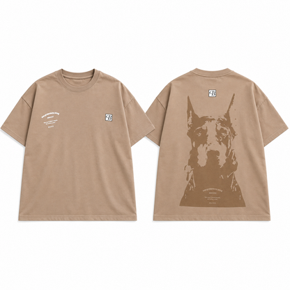 Camiseta Oversize Hombre Café Alto Gramaje 250G