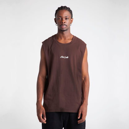 Camisilla Oversize Hombre Chocolate Buds