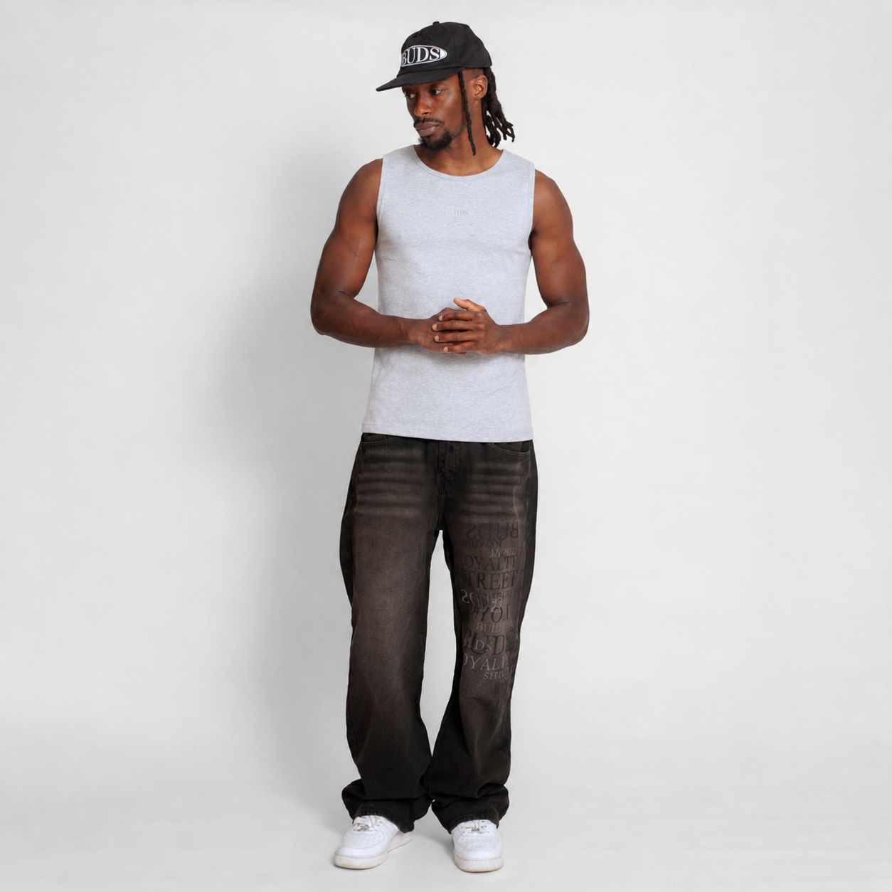 Tank Top Slim Rib Hombre Gris Buds