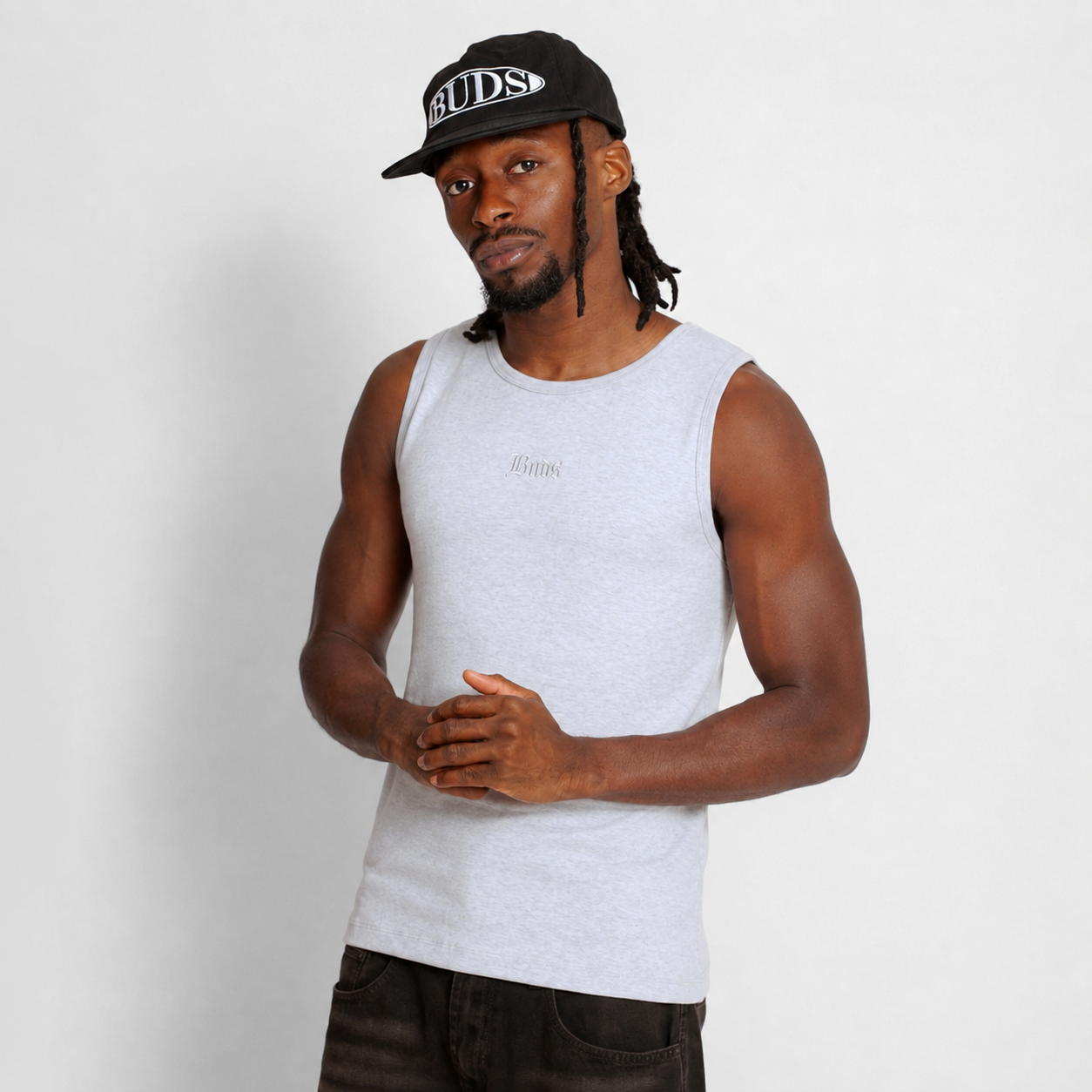 Tank Top Slim Rib Hombre Gris Buds