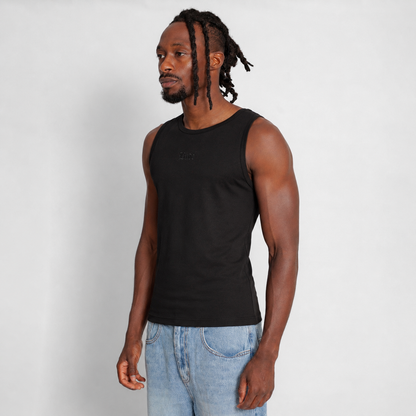 Tank Top Slim Rib Hombre Negra Buds