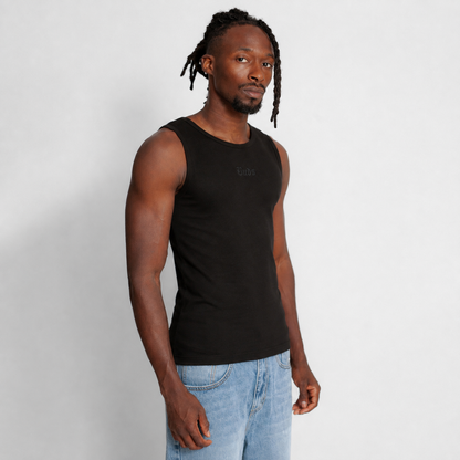 Tank Top Slim Rib Hombre Negra Buds