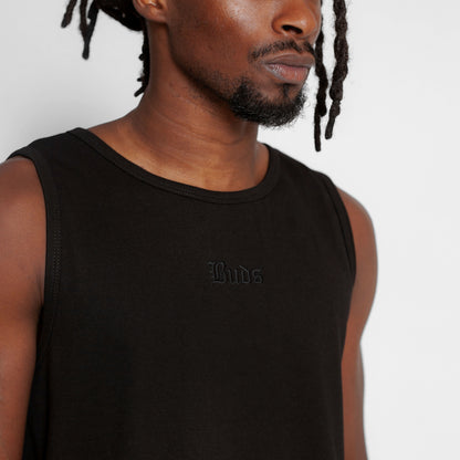 Tank Top Slim Rib Hombre Negra Buds