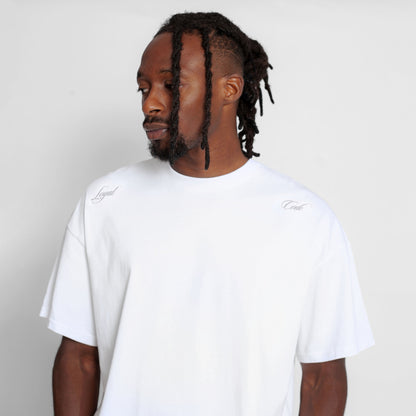 Camiseta Oversize Hombre Blanca Alto Gramaje 250G