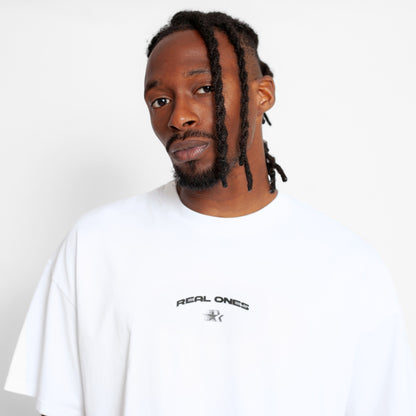 Camiseta Oversize Hombre Blanca Alto Gramaje 250G