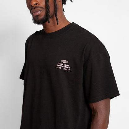 Camiseta Oversize Hombre Negra Alto Gramaje 250G