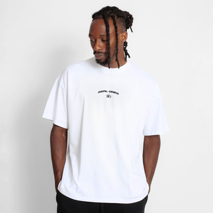 Camiseta Oversize Hombre Blanca Alto Gramaje 250G