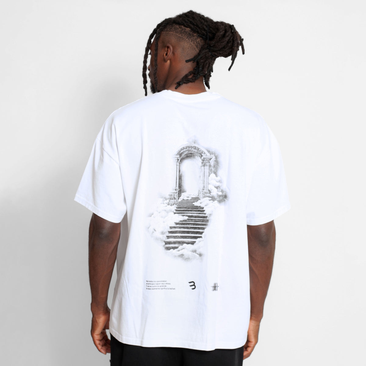 Camiseta Oversize Hombre Blanca Alto Gramaje 250G