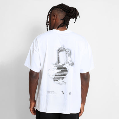 Camiseta Oversize Hombre Blanca Alto Gramaje 250G