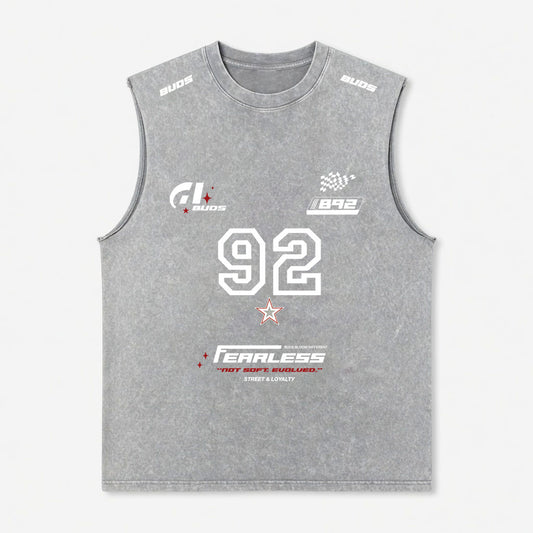 Camisilla Oversize Hombre Acid Wash Gris Buds