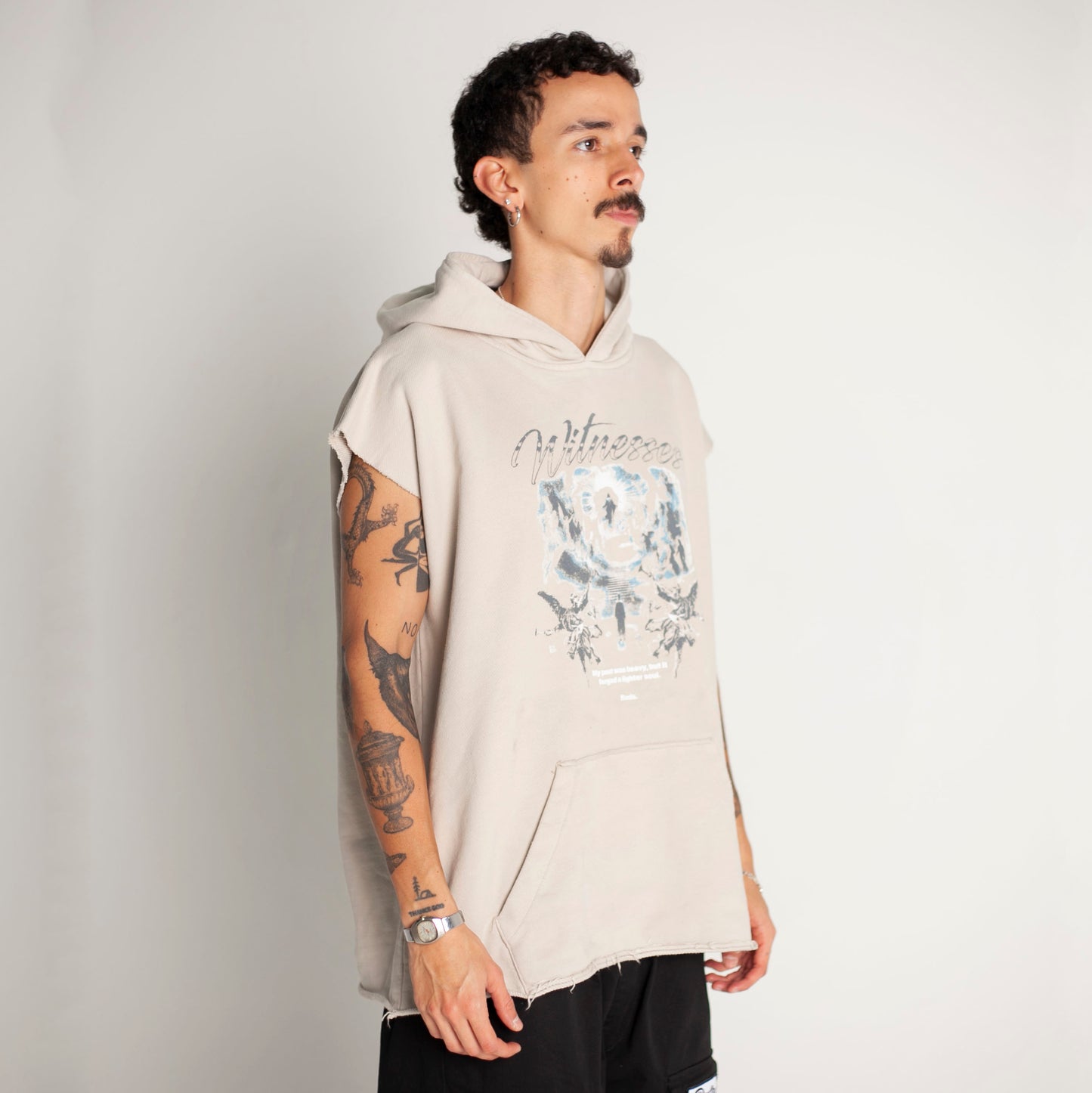 Chaleco Oversize Unisex Beige Buds