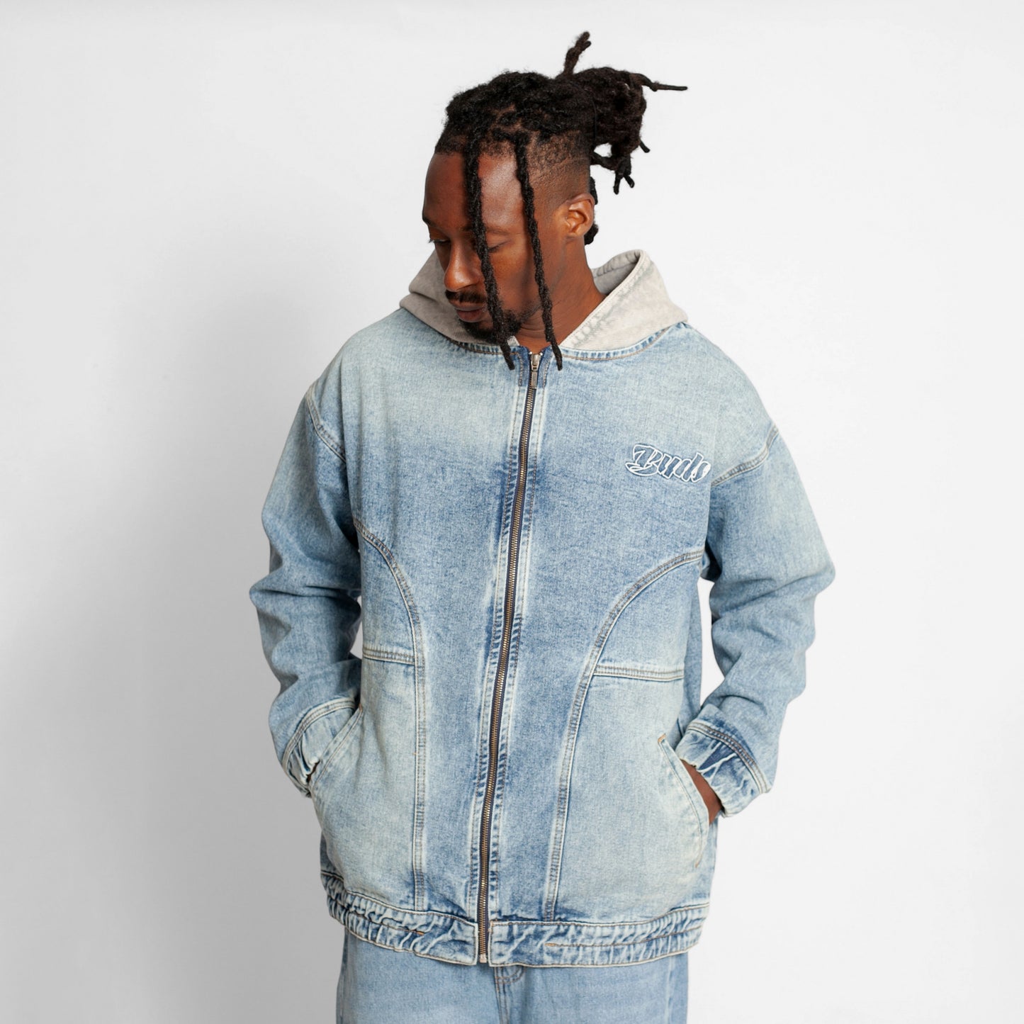 Chaqueta Denim Boy Fit Hombre Azul Buds