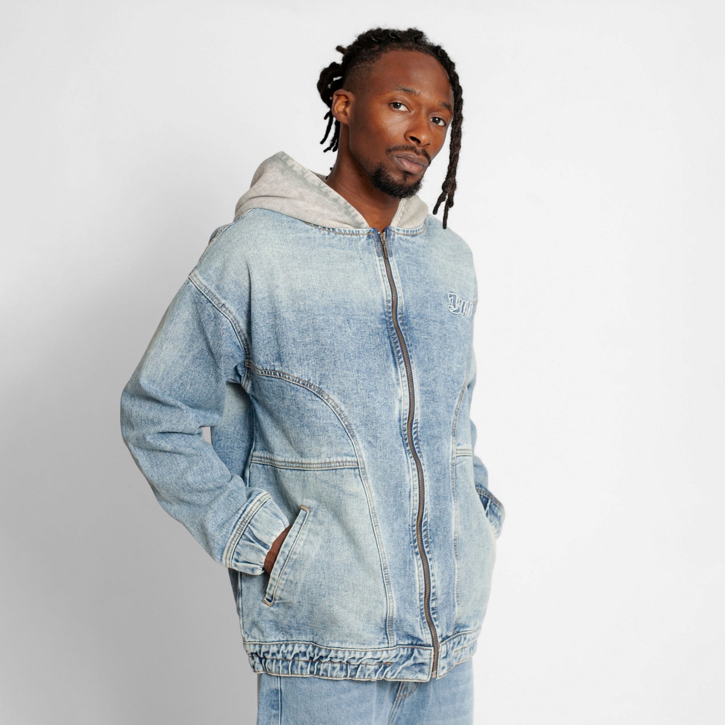 Chaqueta Denim Boy Fit Hombre Azul Buds