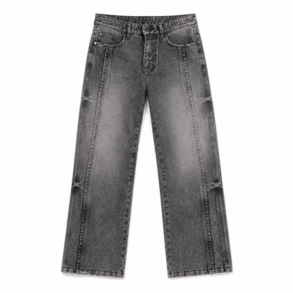 Jean Denim Flare Hombre Negro Buds