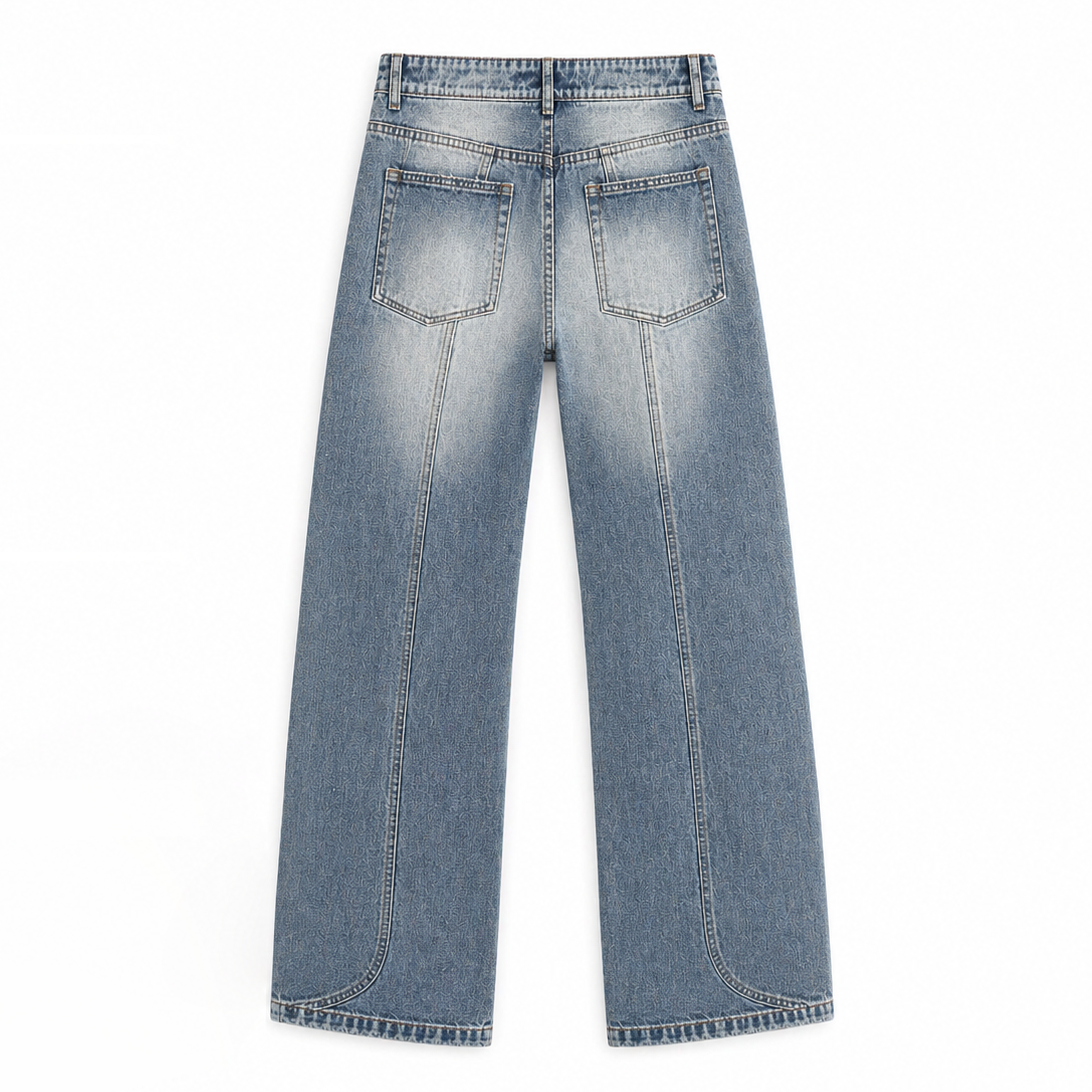 Jean Denim Flare Hombre Azul Buds