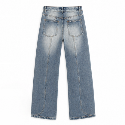 Jean Denim Flare Hombre Azul Buds