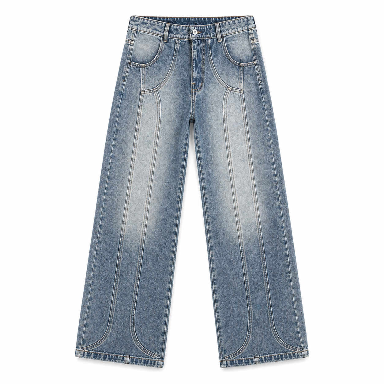 Jean Denim Flare Hombre Azul Buds