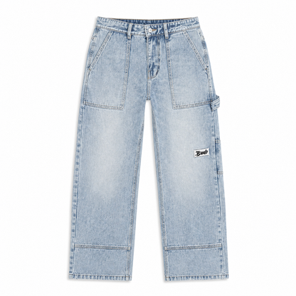 Jean Denim Flare Hombre Azul Claro Buds
