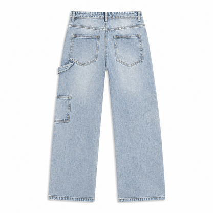 Jean Denim Flare Hombre Azul Claro Buds