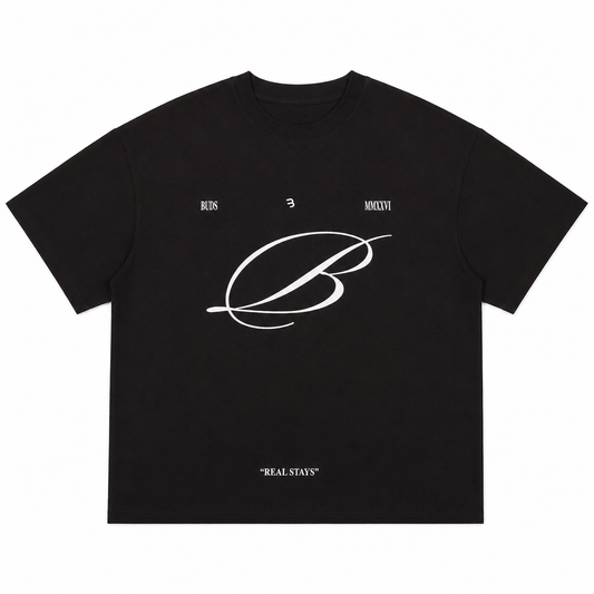 Camiseta Oversize Hombre Negra Alto Gramaje 250G