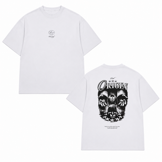 Camiseta Oversize Hombre Gris Claro Alto Gramaje 250G