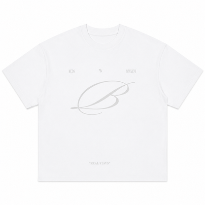 Camiseta Oversize Hombre Blanca Alto Gramaje 250G