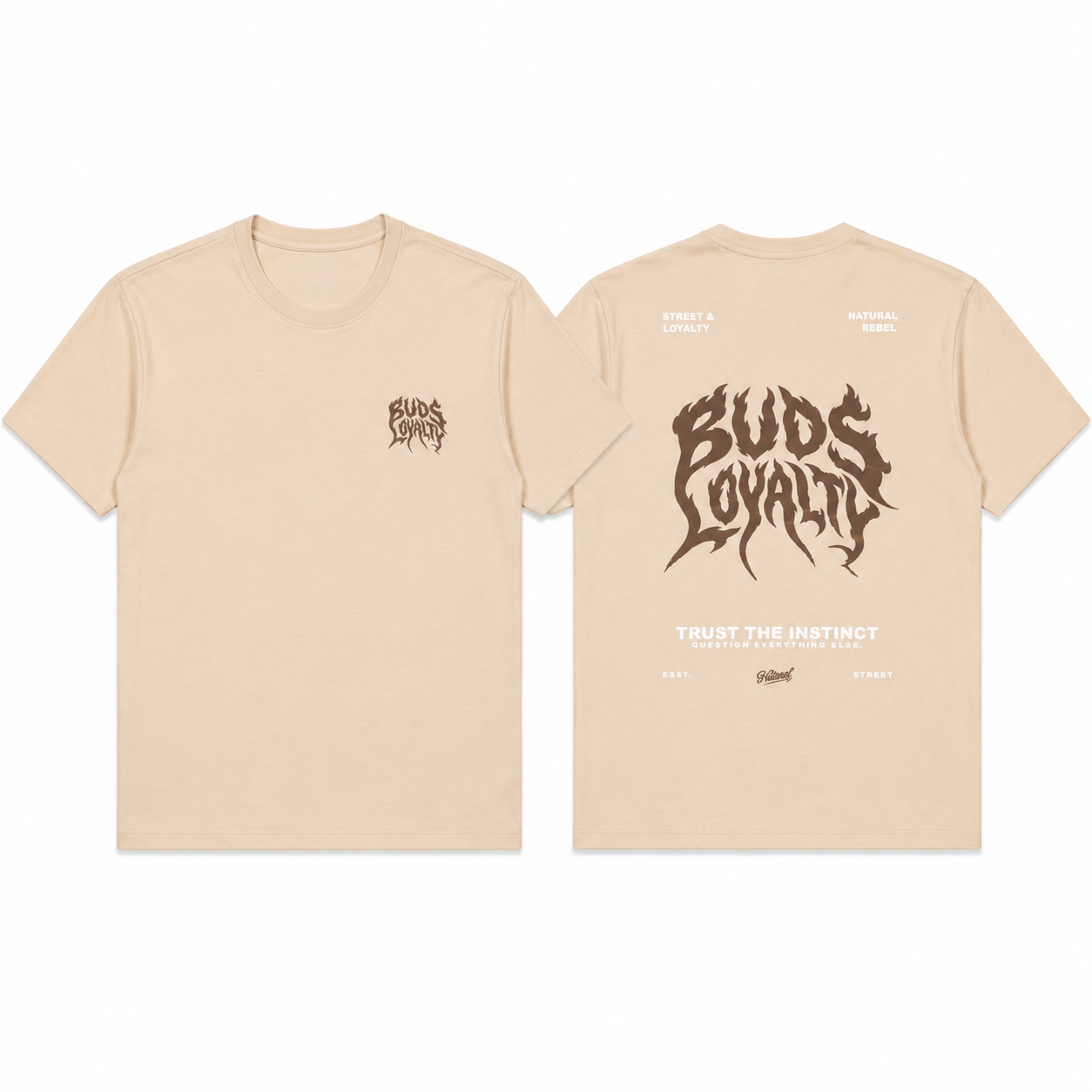 Camiseta Regular Hombre Beige Buds