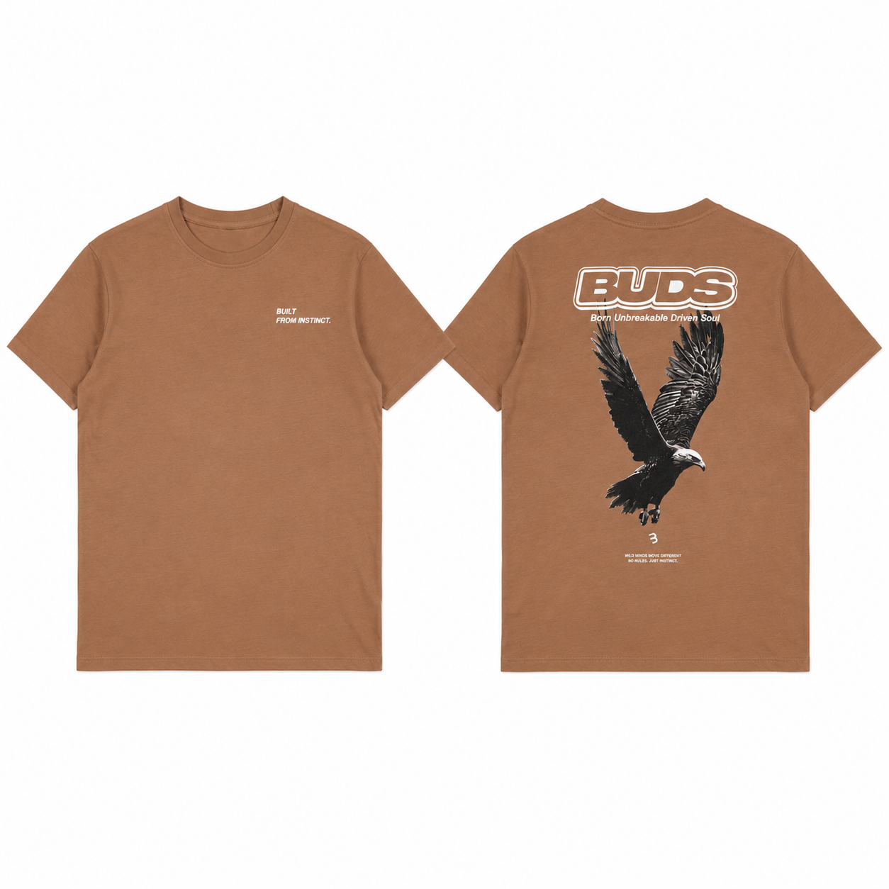Camiseta Regular Hombre Café Buds