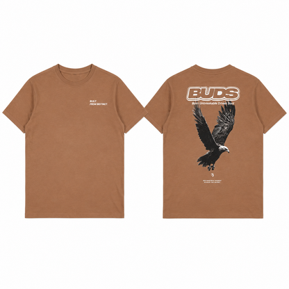 Camiseta Regular Hombre Café Buds
