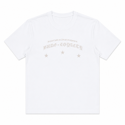 Camiseta Regular Hombre Blanca Buds