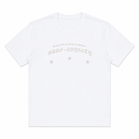 Camiseta Regular Hombre Blanca Buds