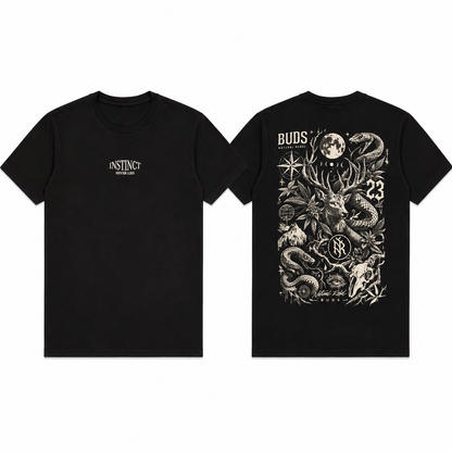 Camiseta Regular Hombre Negra Buds