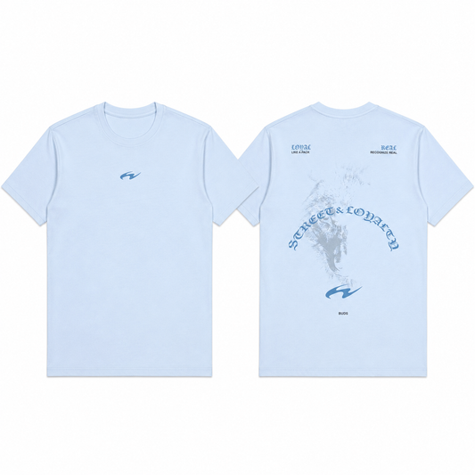 Camiseta Regular Hombre Azul Claro Buds