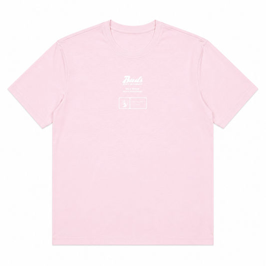 Camiseta Regular Hombre Rosada Buds