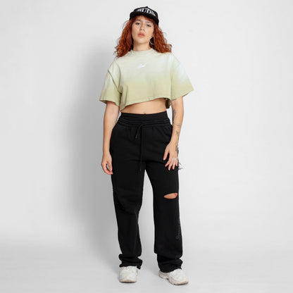 Crop Top Oversize Mujer Verde Degradé Buds