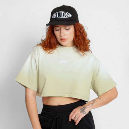 Crop Top Oversize Mujer Verde Degradé Buds