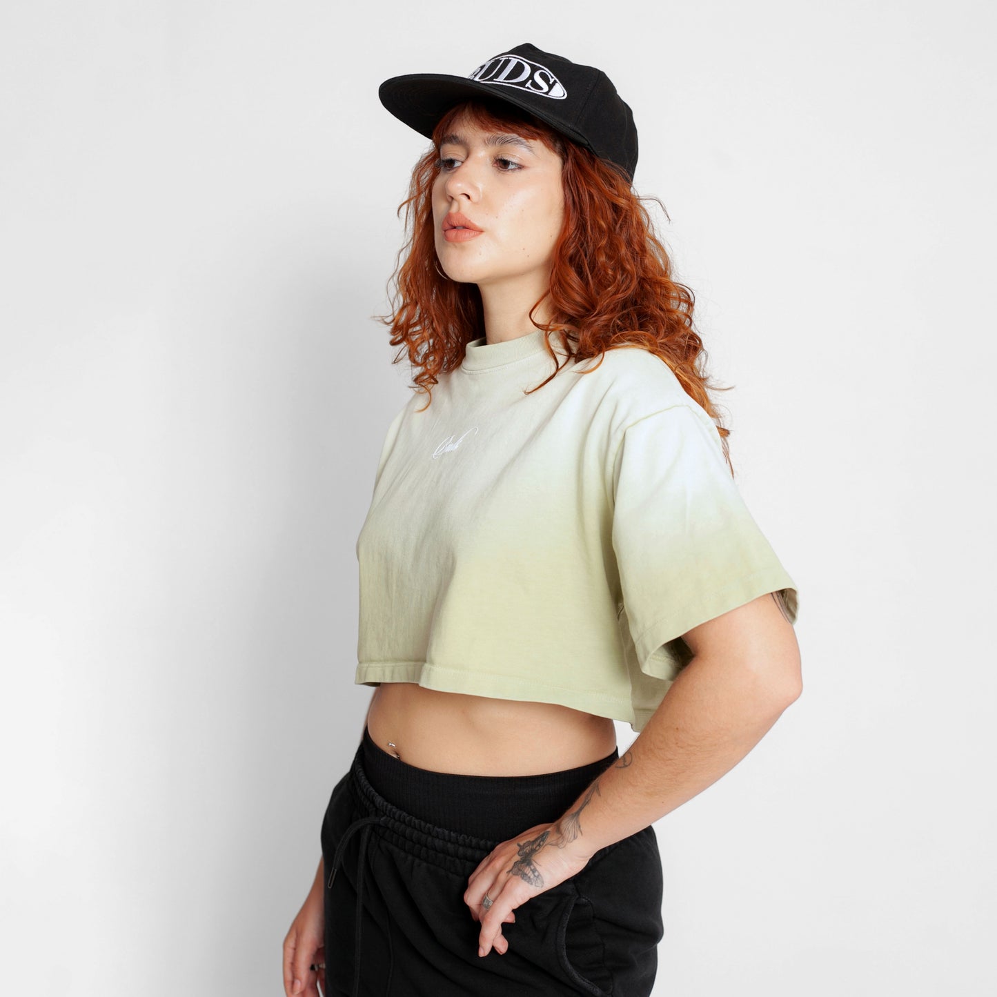 Crop Top Oversize Mujer Verde Degradé Buds