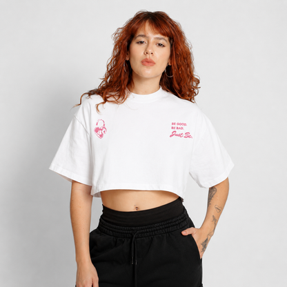 Crop Top Oversize Mujer Blanco Buds