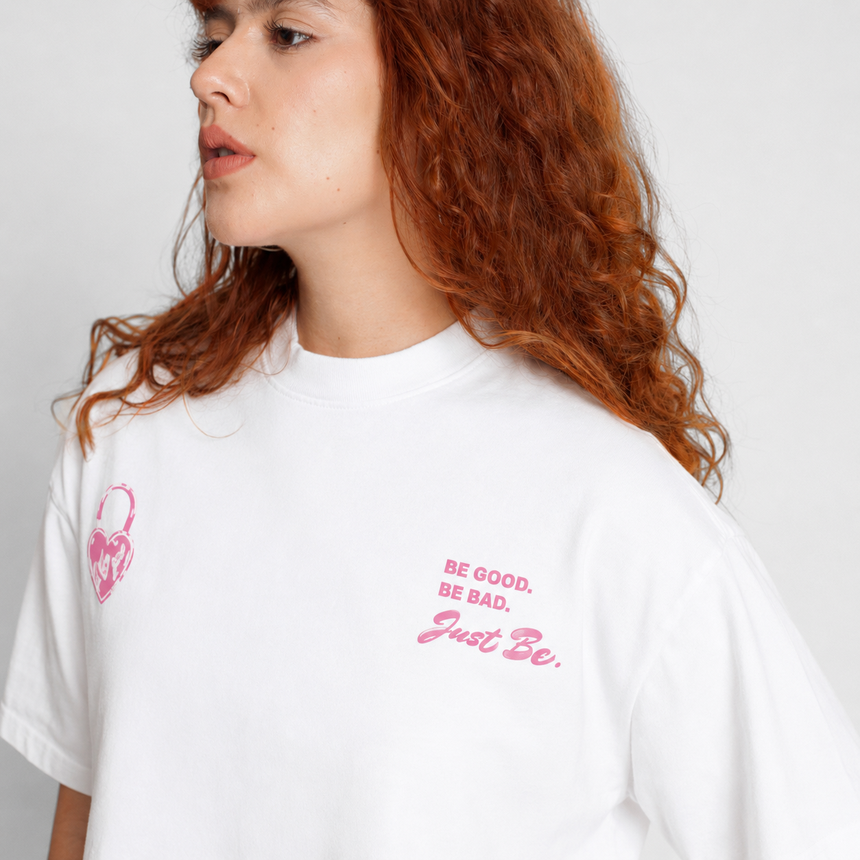 Crop Top Oversize Mujer Blanco Buds