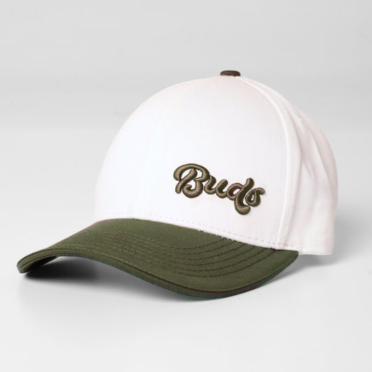 Gorra Blanca Teja Verde Buds
