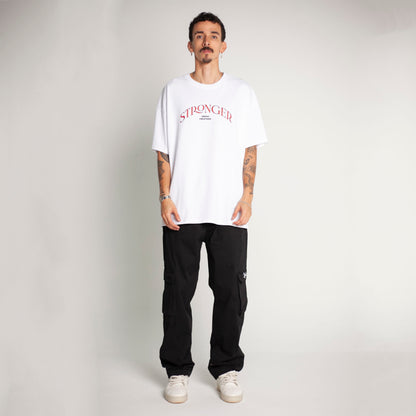 Camiseta Oversize Hombre Blanca Alto Gramaje 250G