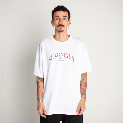 Camiseta Oversize Hombre Blanca Alto Gramaje 250G