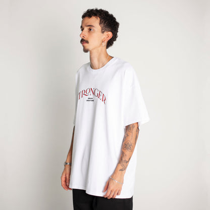 Camiseta Oversize Hombre Blanca Alto Gramaje 250G