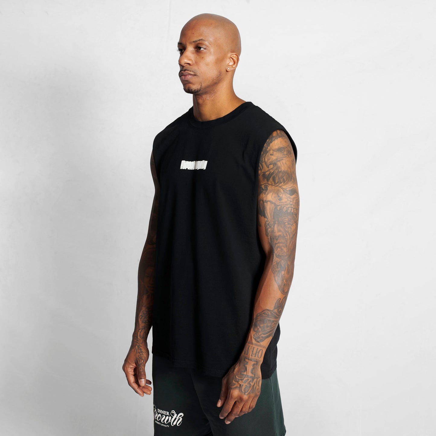 Camisilla Oversize Hombre Negra Buds