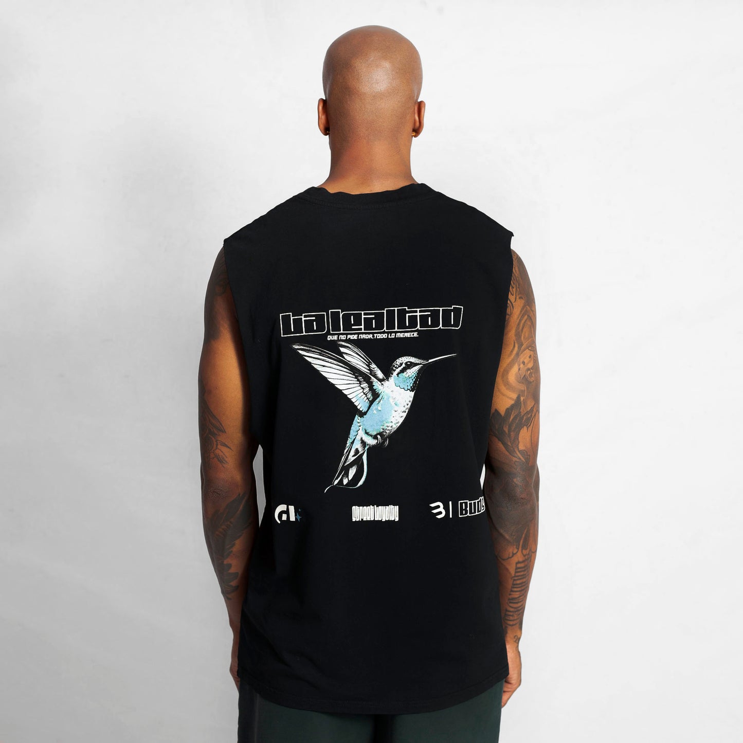 Camisilla Oversize Hombre Negra Buds