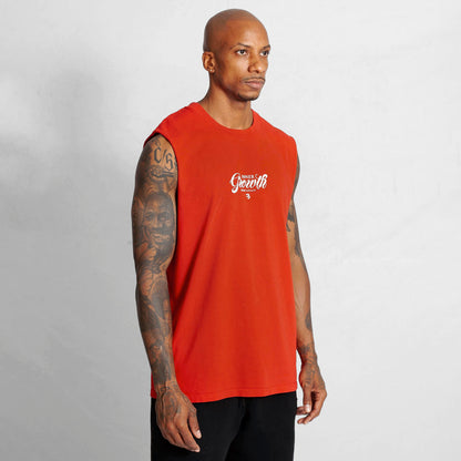 Camisilla Oversize Hombre Roja Buds