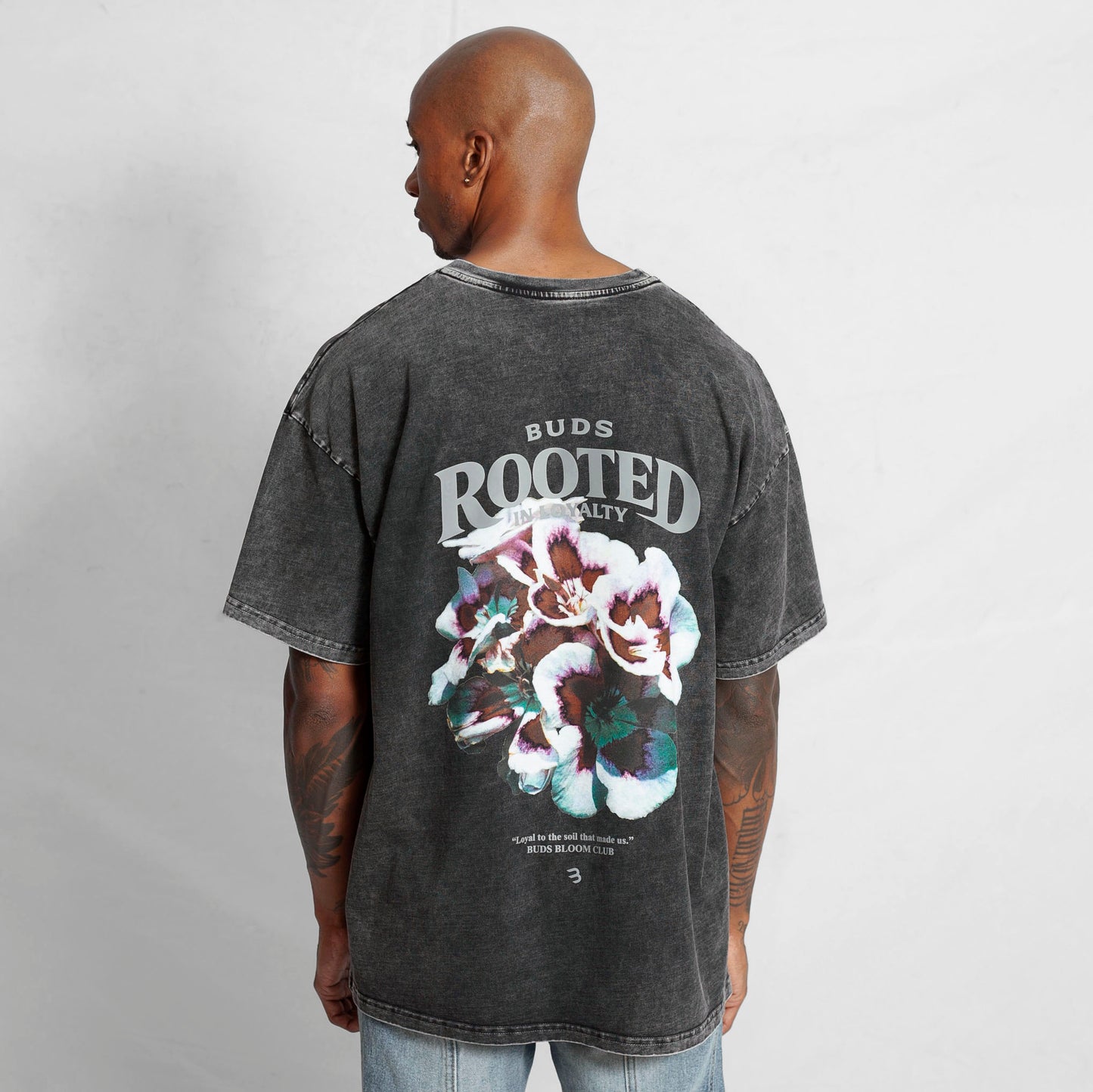 Camiseta Oversize Hombre Negra Acid Wash Alto Gramaje 250G